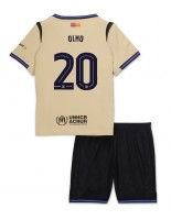 Otroške Nogometnih dresov Barcelona Dani Olmo #20 Gostujoči 2025-26 Kratki rokavi (+ hlače)